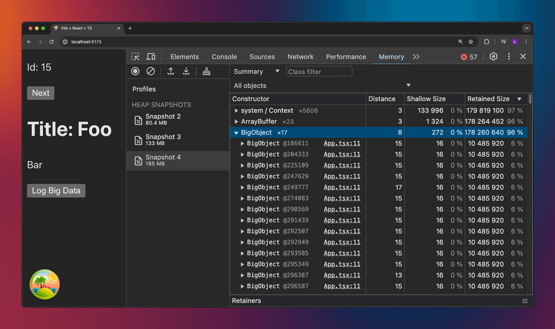 Sneaky React Memory Leaks II: Closures Vs. React Query