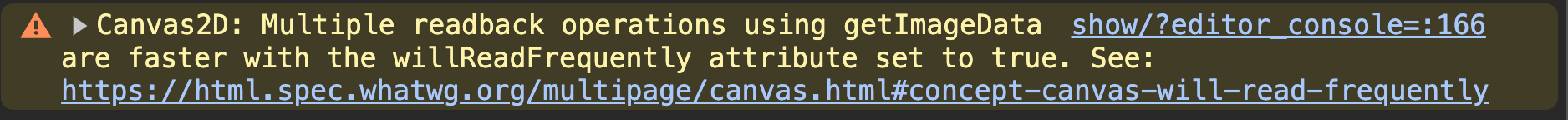 willReadFrequently warning in Chrome